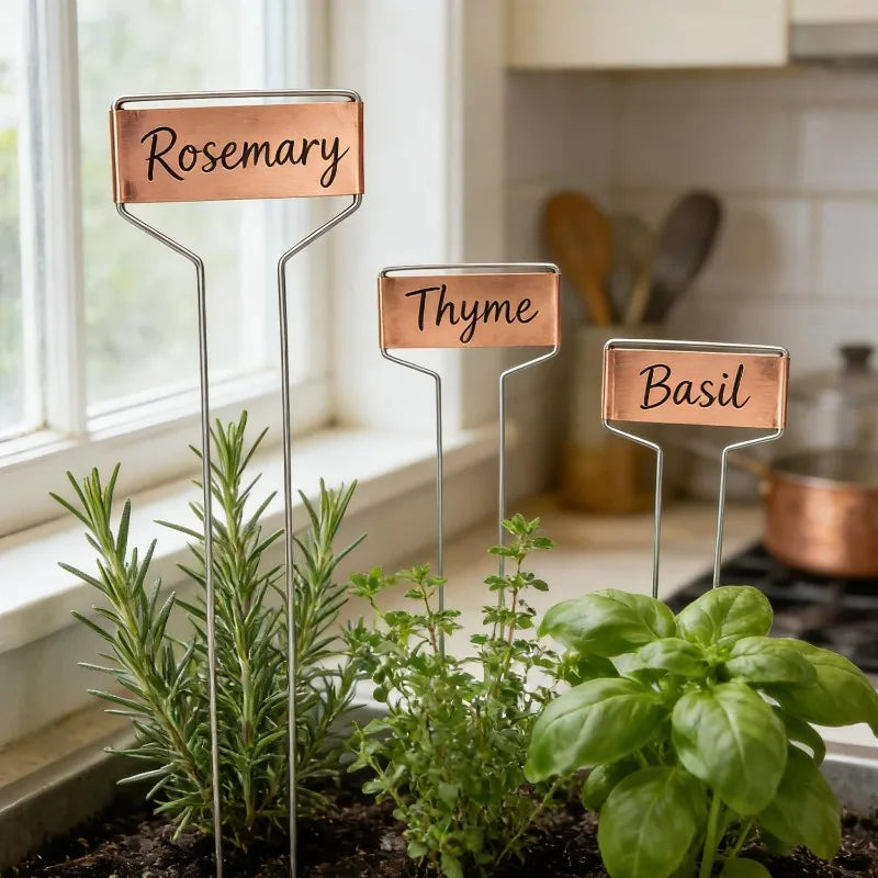 Copper-Finish Plant Labels
