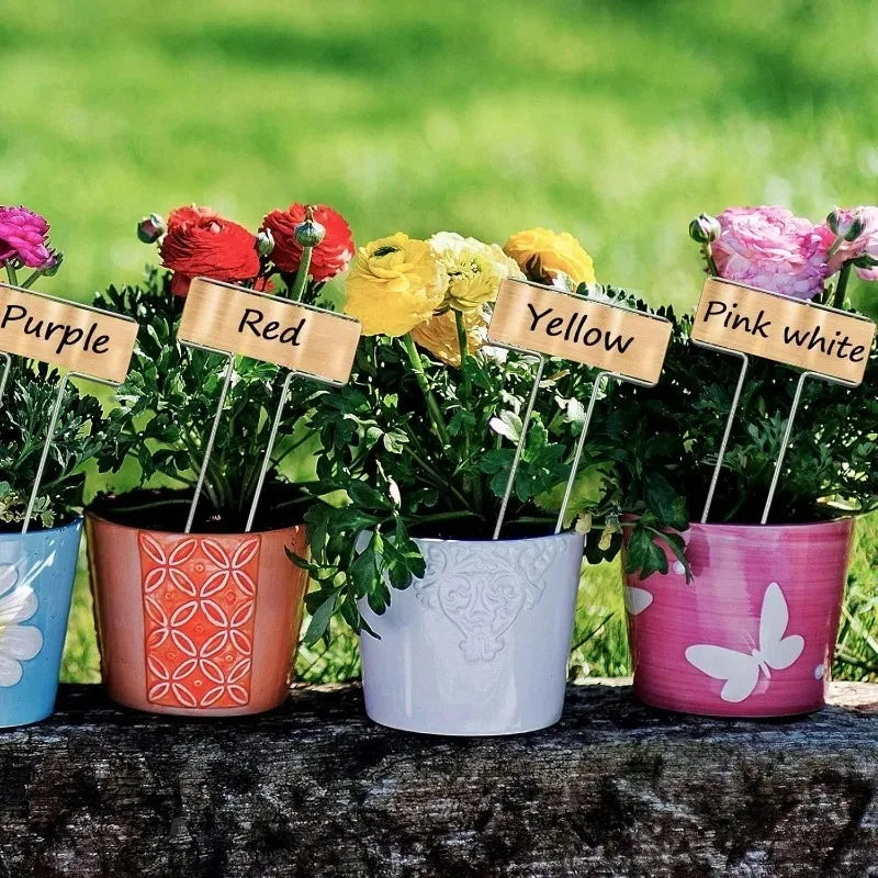 Copper-Finish Plant Labels