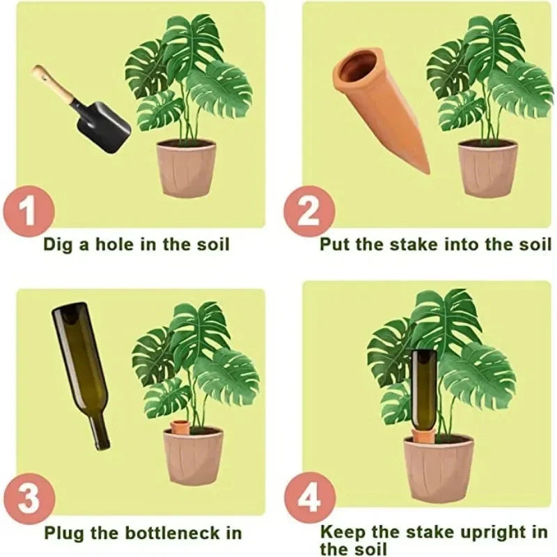Terracotta Watering Spikes (2-pack)