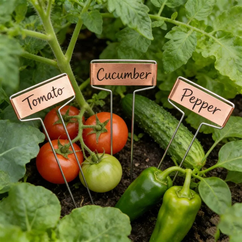 Copper-Finish Plant Labels
