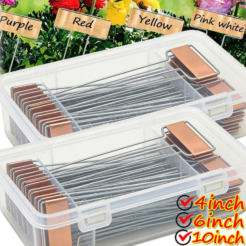Copper-Finish Plant Labels