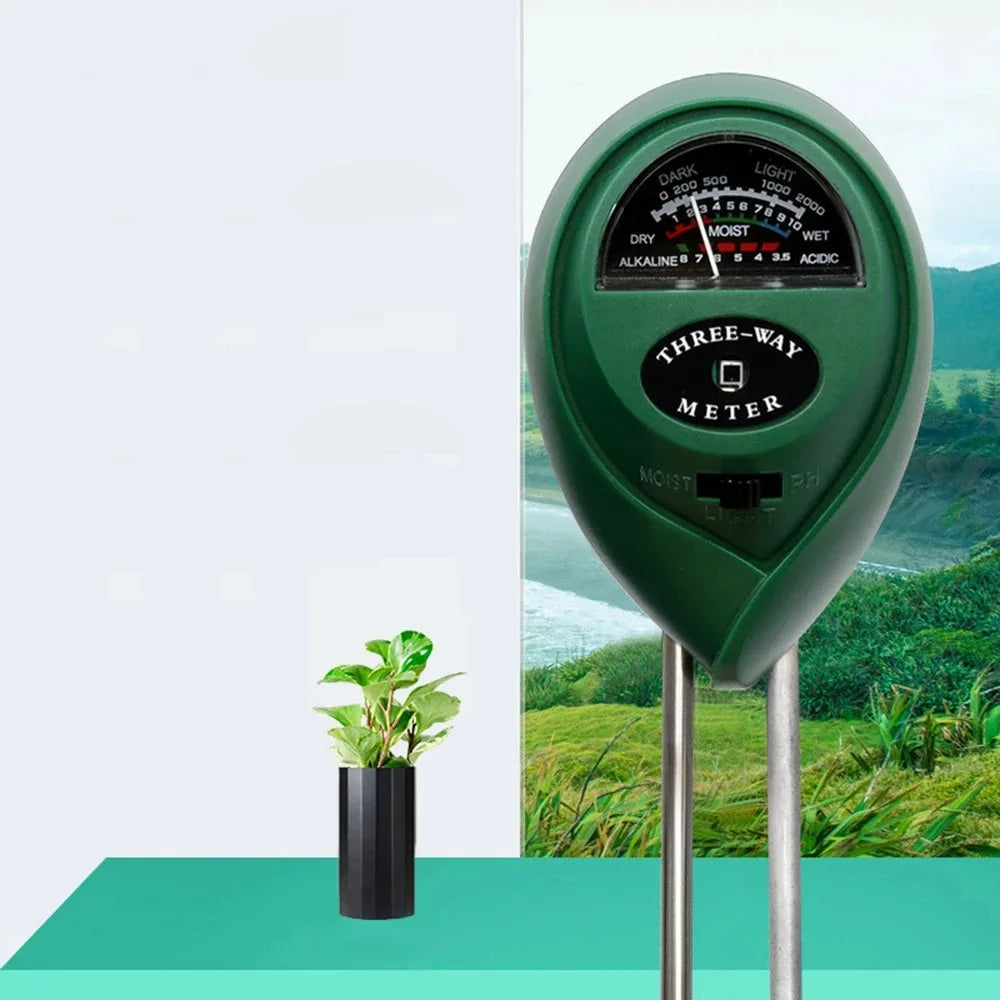 3-in-1 Soil Meter (Moisture, Light, pH)