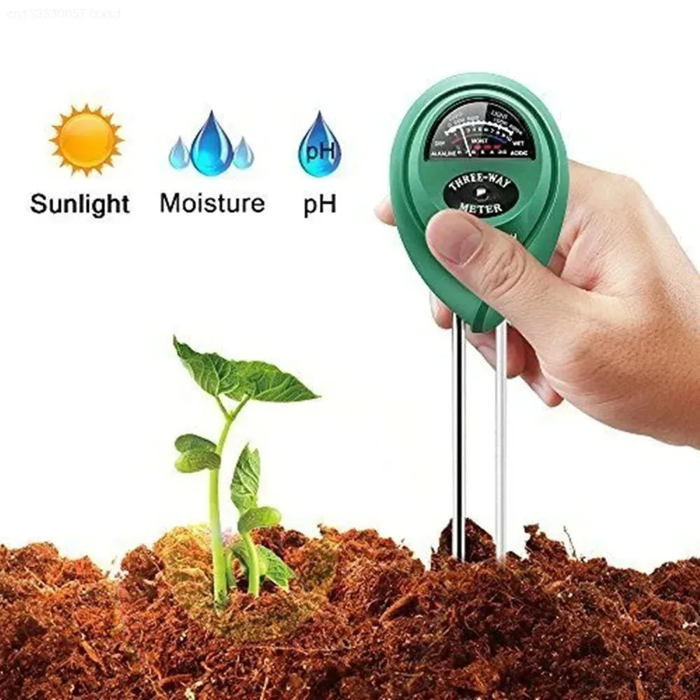 3-in-1 Soil Meter (Moisture, Light, pH)