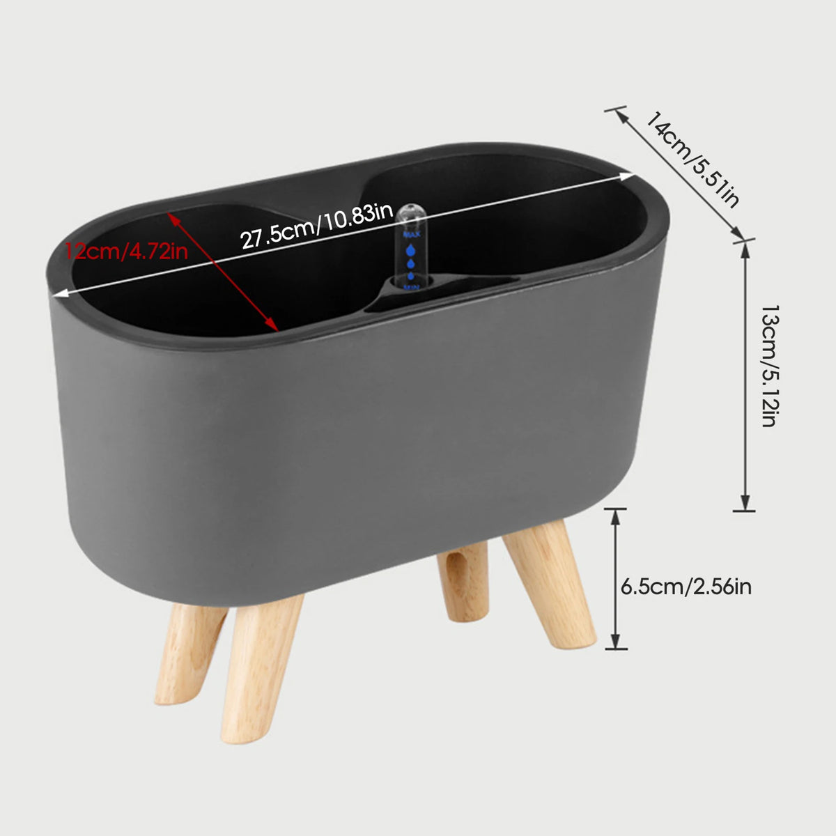 Self-Watering Planter with Water-Level Indicator