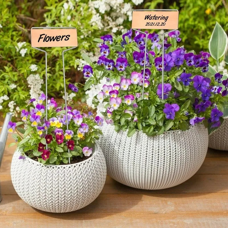 Copper-Finish Plant Labels