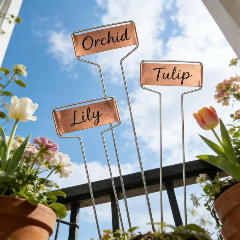 Copper-Finish Plant Labels